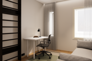 Makuuhuone sisustussuunnittelu Inge Uotila Lahti Päijät-Häme