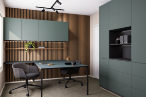 Toimisto eli työhuoneen sisustussuunnittelu Inge Uotila